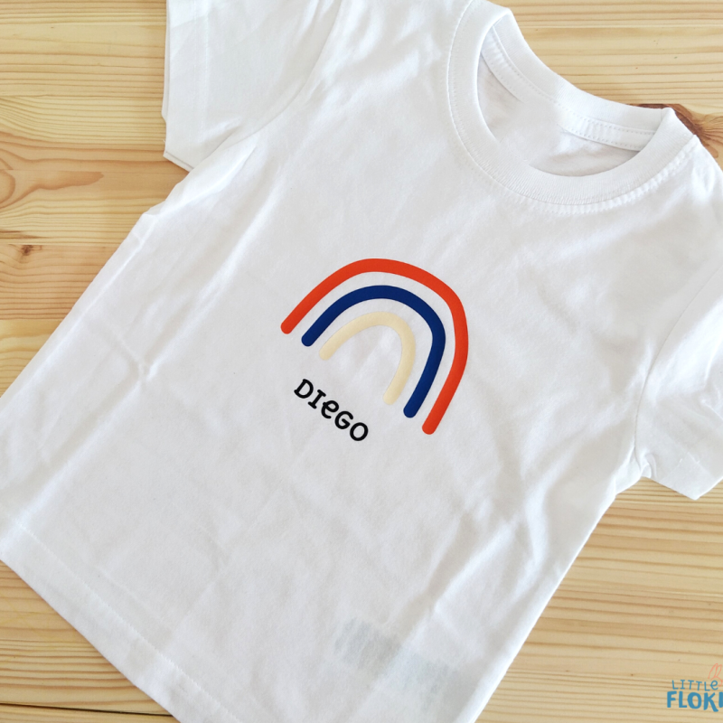 Maglietta/body arcobaleno Little Floki personalizzato con nome Maglietta/body arcobaleno Little Floki personalizzato con nome