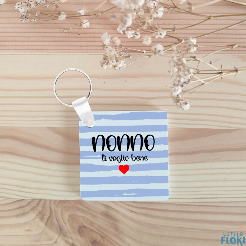 Portachiavi quadrato Nonno personalizzato Portachiavi quadrato Nonno personalizzato