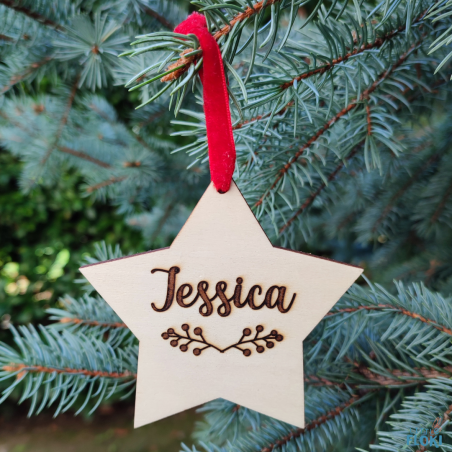 Stella in legno personalizzata con nome