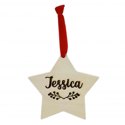 Stella in legno personalizzata con nome