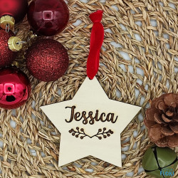 Stella in legno personalizzata con nome
