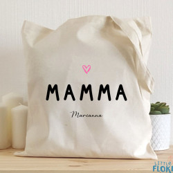 BORSA SHOPPER MAMMA personalizzata con nome, regalo festa della mamma