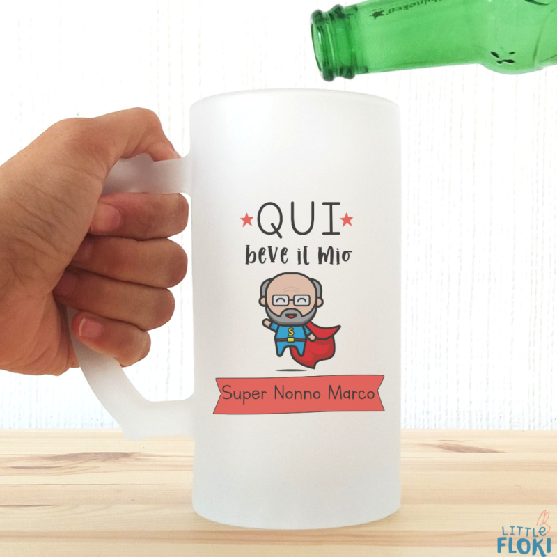 Boccale da birra Super Nonno/a personalizzato Boccale da birra Super Nonno/a personalizzato