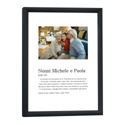 Cornice con Foto Personalizzata - festa dei Nonni