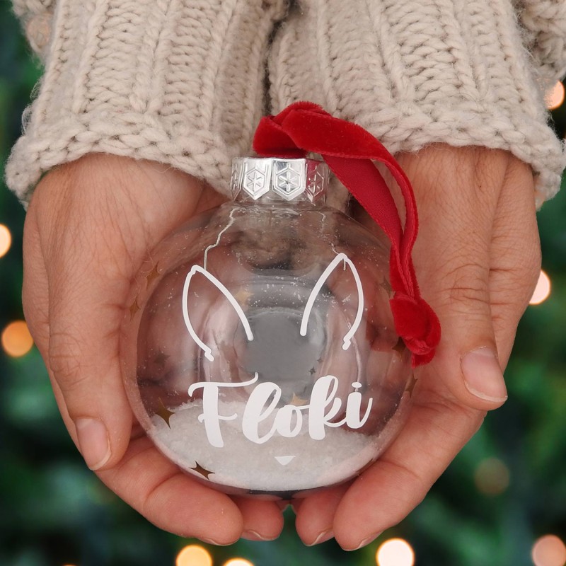 Pallina natale quattro zampe personalizzata con nome Pallina natale quattro zampe personalizzata con nome