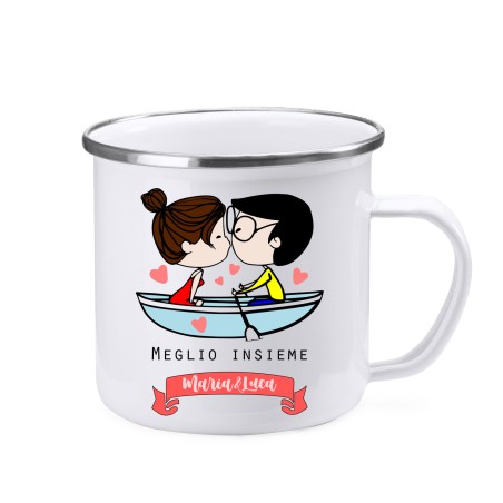 Tazza vintage meglio insieme personalizzata con i nomi