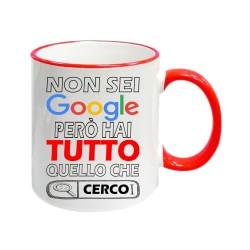 Tazza manico rosso non sei Google