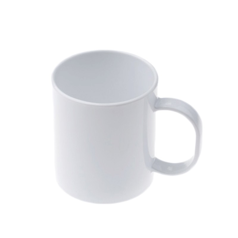 Tazza in plastica bianca personalizzata Tazza in plastica bianca personalizzata